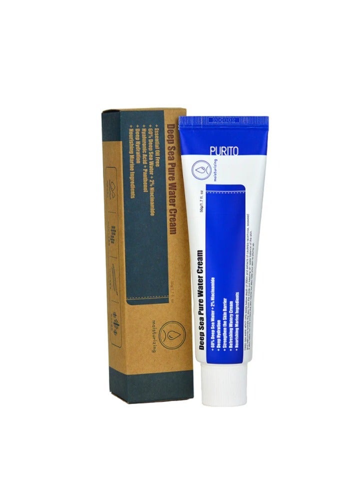 PURITO Deep Sea Cream, Hydration, Lightweight, for All Skin Types, Daily Face Moisturizer, Vegan & Cruelty-Free, Korean Skin Care | 50ml - Image 2